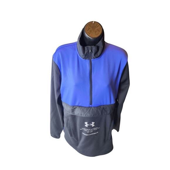 Under Armour ColdGear Mens Medium Pullover Athletic Sweatshirt Kangaroo Pocket - Picture 11 of 13